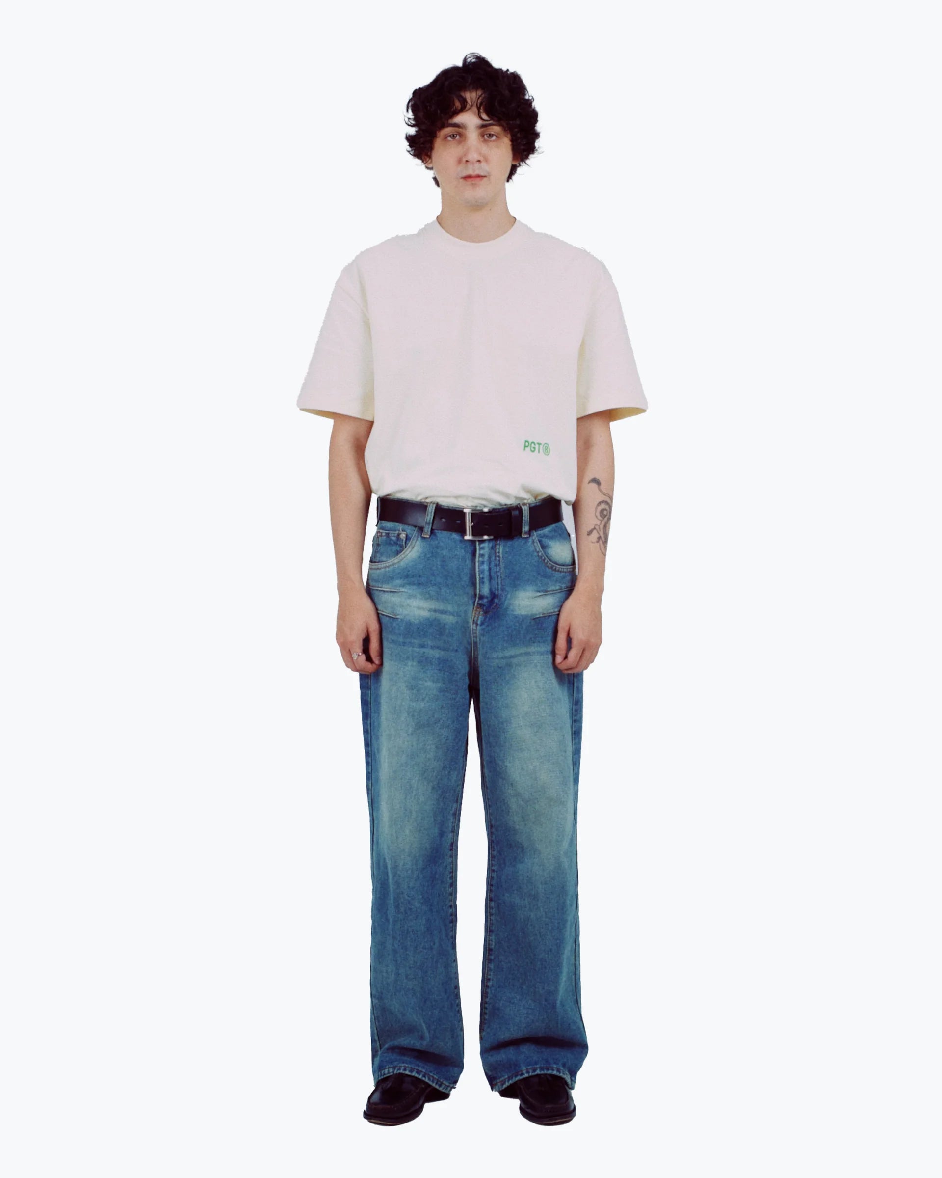 Monogram Baby Tee - Beige